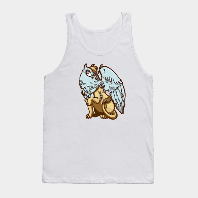 Griffin in Pale Blue and Gold Tank Top by RJKpoyp